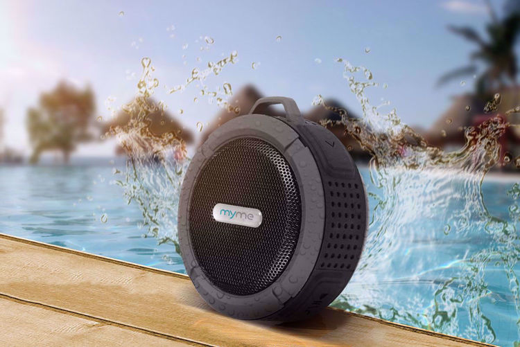 MyMe Bluetooth Water Resistant Portable Wireless Rechargeable Speaker