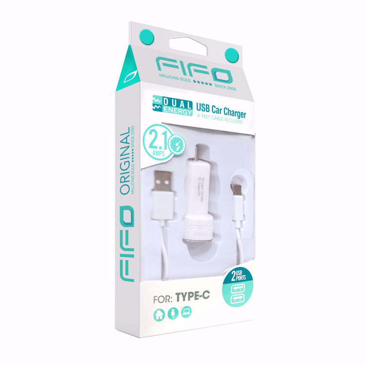 DUAL ENERGY USB CAR CHARGER FOR ALL TYPE-C PHONES AND DEVICES