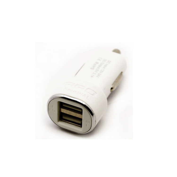 DUAL USB Car Charger White ( UNIVERSAL)